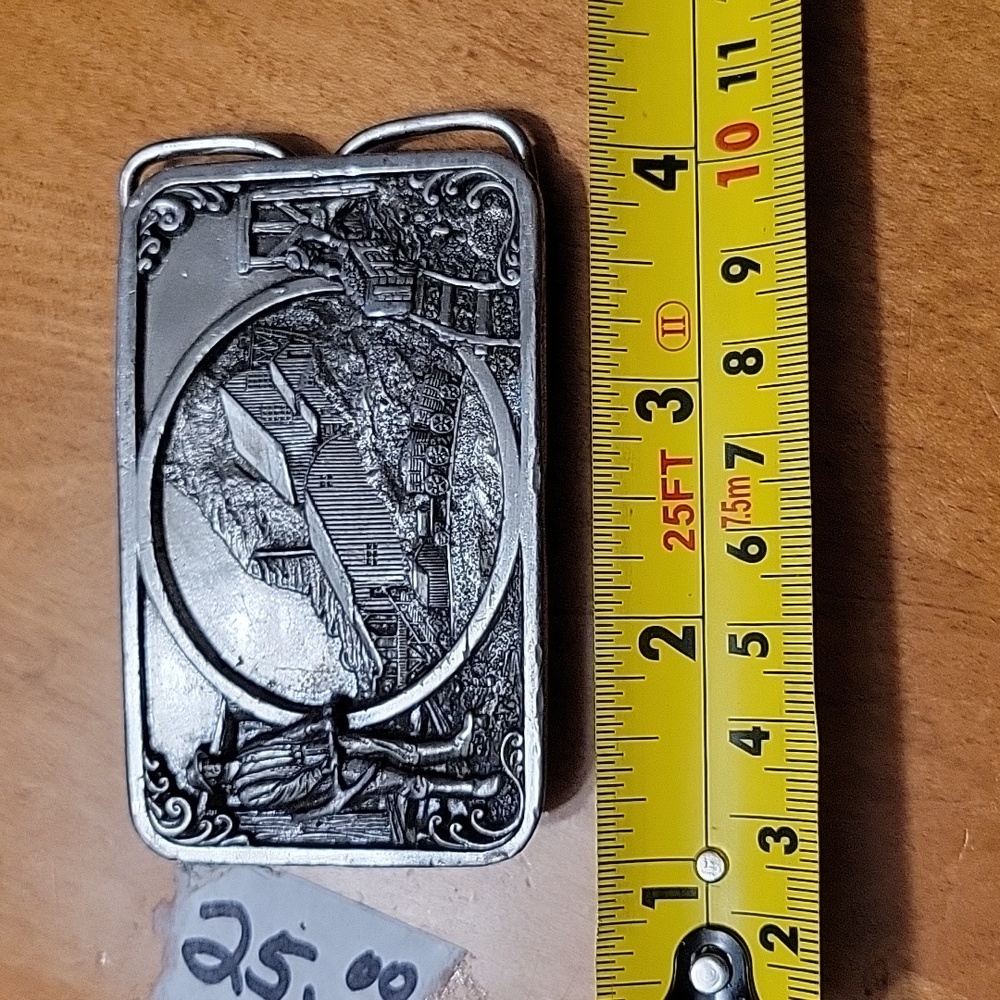 1983 Siskiyou Buckle Co miner belt buckle.